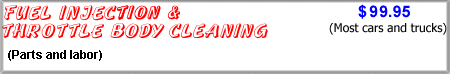 Fuel injection & throttle body cleaning