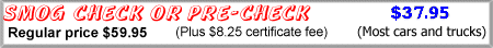 Smog check or pre-check